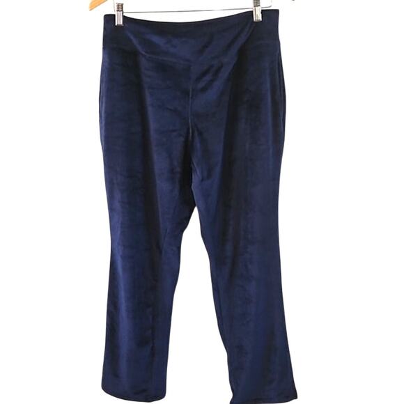 NWOT Belle by Kim Gravel Women’s Navy Blue Velour Pull-On Pants – Size MP Petite - Picture 2 of 6